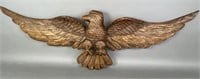 Fine chip carved wooden eagle wall plaque by F.