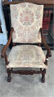 French Claw Foot Arm Chair