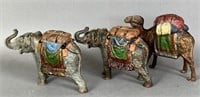 3 composition molded figural animal banks ca.