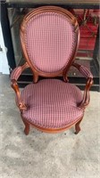 Walnut Victorian Finger Roll Arm Chair
