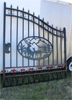 2 RIGHT SIDED Iron Driveway Gates, Each 7' Tall