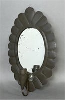 Mirrored tin candle sconce ca. mid 19th century;