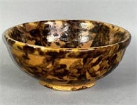 PA redware manganese sponged bowl ca. 1885; PA