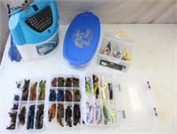 Plastic Lures, Spinners, Top Water & Minnow Bucket