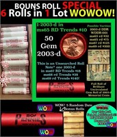 THIS AUCTION ONLY! BU Shotgun Lincoln 1c roll, 200