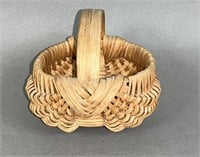 Folk art crafted oak splint orschbok shaped