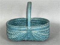 Miniature blue painted orschbok basket ca.