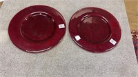 Two Villeroy & Boch Verona Red Chargers