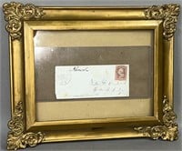Framed enveloped with "A. Lincoln" return