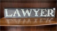 Lawyer Wood Sign