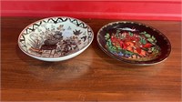Small Russian Plate & Oriental Bowl