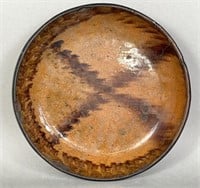 PA manganese sponged plate ca. 1885; PA redware