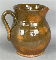 PA redware pitcher attributed to Stahls Pottery
