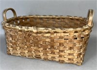 Taghkanic-type rectangular two handled basket ca.