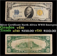 1934A $10 Silver Certificate North Africa WWII Eme