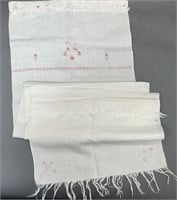 Cottonwork long show towel with embroidery by/for