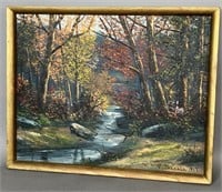 Oil on canvas Victor Shearer ca. 1944; creek