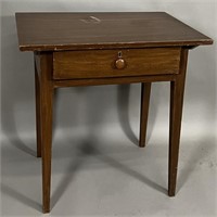 Painted one drawer stand ca. 1810; in walnut with