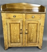 Jelly cupboard ca. 1840; in a grain painted