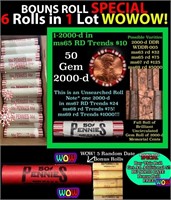 THIS AUCTION ONLY! BU Shotgun Lincoln 1c roll, 200