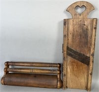 2 kitchen primitives ca. early-mid 19th century;