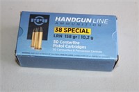 PPU 38 Special LRN 158 gr. Ammo, 50 count