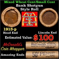 Lincoln Wheat Cent 1c Mixed Roll Orig Brandt McDon