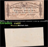 1864 6th Series Confederate States Thirty Dollars