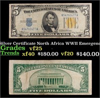 1934A $5 Silver Certificate North Africa WWII Emer