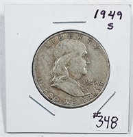 1949-S  Franklin Half Dollar   VF