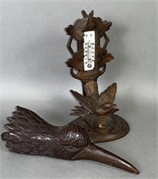 2 black forest type carving ca. late 19th-early