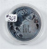 2020  $1 Australia  Year of the Rat  1oz silver rd