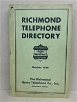 1949 Richmond Indiana telephone book