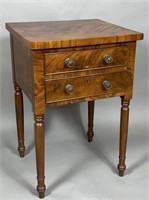 2 drawer stand ca. 1820; mixed woods with
