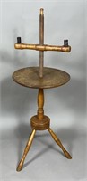 Adjustable candlestand ca. 1800; in cherry with