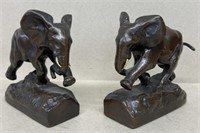 Elephant book ends