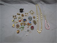 Small Lot Of Assorted Costume Jewelry