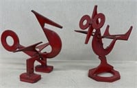 Cast-irons sculpture birds