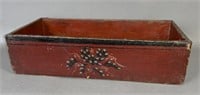 Red painted wooden planter box ca. 1880-1900;