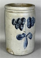 Cobalt decorated Baltimore stoneware jar ca.