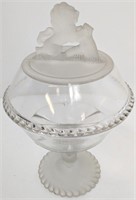 EAPG George Gillander & Sons Frosted Compote