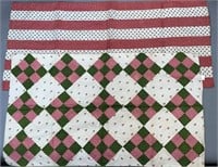 2 unmatched patchwork calico fabric pillow cases