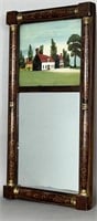 Sheraton mirror ca. 1835; the frame with block