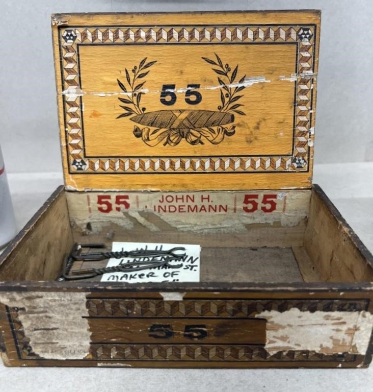Richmond Indiana John LINDEMANN cigar  box