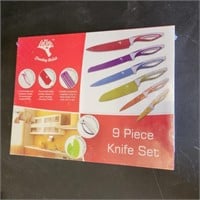 9 piece Knife Set with magnet mount, new in box
