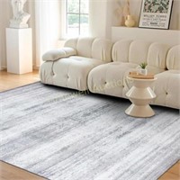 SUWUYUE Area Rug 8FTx10FT Gray Washable Modern