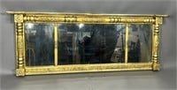 Over mantel mirror ca. 1835; flat molded top over