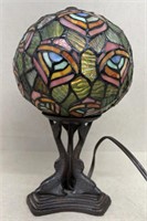 Decorative slag glass lamp with fish