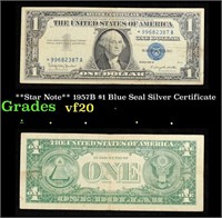 **Star Note** 1957B $1 Blue Seal Silver Certificat