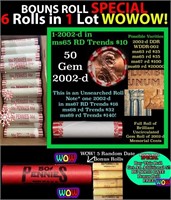 THIS AUCTION ONLY! BU Shotgun Lincoln 1c roll, 200